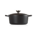 Signature Cast Iron Round Casserole 20cm - Satin Black