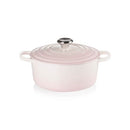Signature Cast Iron Round Casserole 24cm - Shell Pink