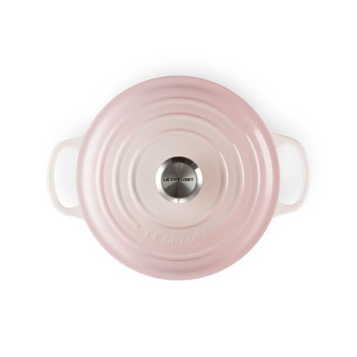Signature Cast Iron Round Casserole 24cm - Shell Pink