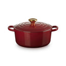 Signature Cast Iron Round Casserole 24cm - Garnet