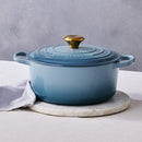 Signature Cast Iron Round Casserole 26cm - Chambray