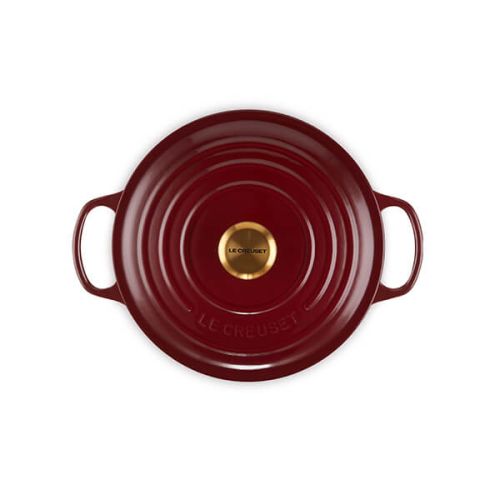 Signature Cast Iron Round Casserole 26cm - Garnet