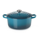 Signature Cast Iron Round Casserole 26cm - Deep Teal