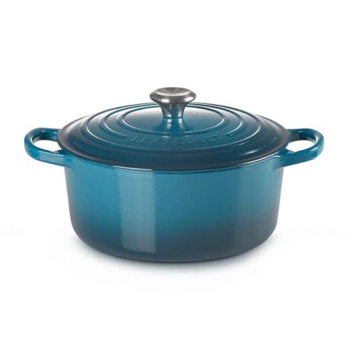 Signature Cast Iron Round Casserole 26cm - Deep Teal