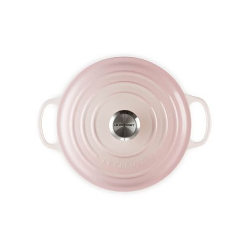 Signature Cast Iron Round Casserole 28cm - Shell Pink