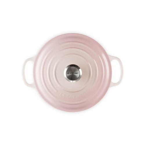 Signature Cast Iron Round Casserole 28cm - Shell Pink