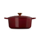 Signature Cast Iron Round Casserole 28cm - Garnet