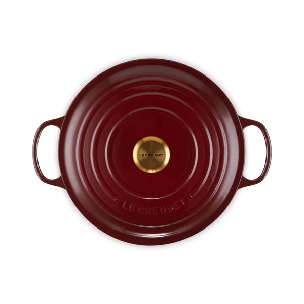 Signature Cast Iron Round Casserole 28cm - Garnet