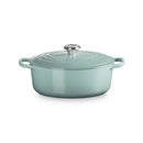 Signature Cast Iron Oval Casserole 27cm - Sea Salt