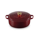 Signature Cast Iron Oval Casserole 27cm - Garnet