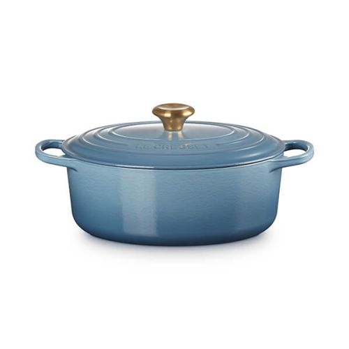 Signature Cast Iron Oval Casserole 29cm - Chambray