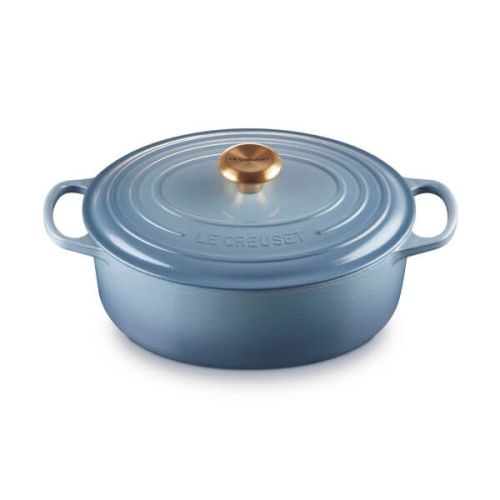 Signature Cast Iron Oval Casserole 29cm - Chambray