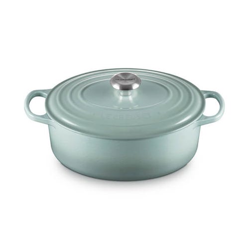 Signature Cast Iron Oval Casserole 29cm - Sea Salt