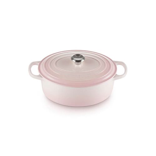 Signature Cast Iron Oval Casserole 29cm - Shell Pink