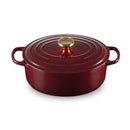 Signature Cast Iron Oval Casserole 29cm - Garnet