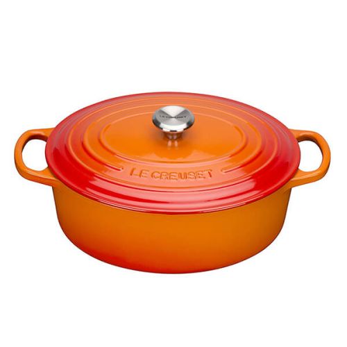 Signature Cast Iron 31cm Oval Casserole - Volcanic