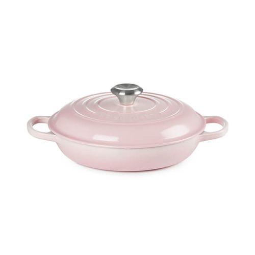 Signature Cast Iron Shallow Casserole 26cm - Shell Pink