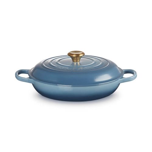 Signature Cast Iron Shallow Casserole 30cm - Chambray