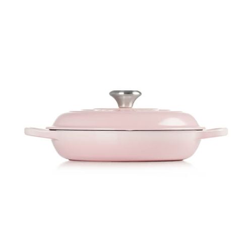 Signature Cast Iron Shallow Casserole 30cm - Shell Pink