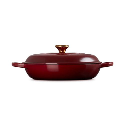 Signature Cast Iron Shallow Casserole 30cm - Garnet
