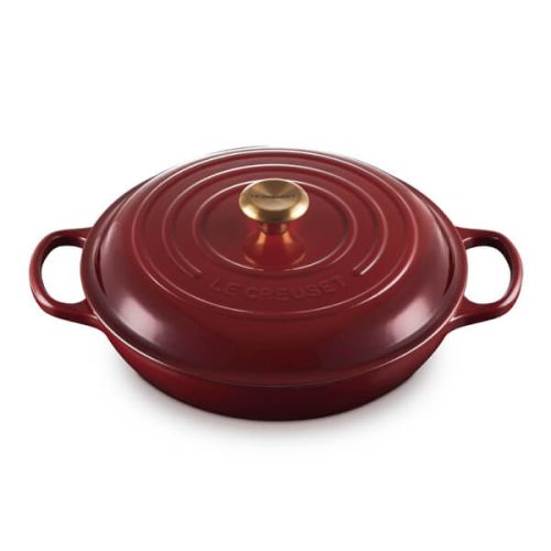 Signature Cast Iron Shallow Casserole 30cm - Garnet