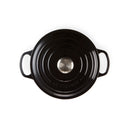26cm Signature Cast Iron Deep Round Casserole - Black Onyx
