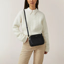 Dukes Place Weave Ziptop Crossbody - Black