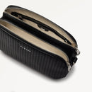 Dukes Place Weave Ziptop Crossbody - Black