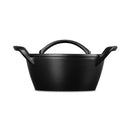Cast Iron Outdoor Collection Round Casserole 25cm Matte Black