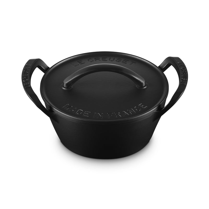 Cast Iron Outdoor Collection Round Casserole 25cm Matte Black