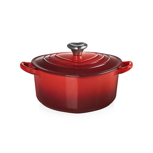 Cast Iron 20cm Heart Casserole - Cerise