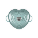 Cast Iron 20cm Heart Casserole - Sea Salt