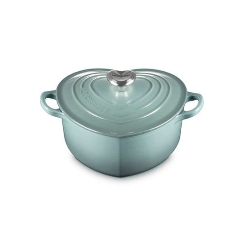 Cast Iron 20cm Heart Casserole - Sea Salt