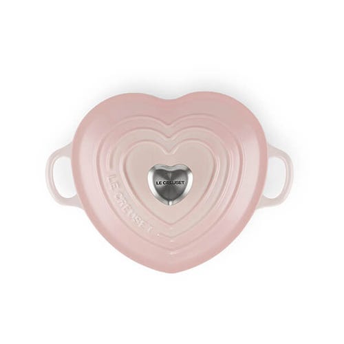 Cast Iron 20cm Heart Casserole - Shell Pink