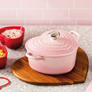 Cast Iron 20cm Heart Casserole - Shell Pink