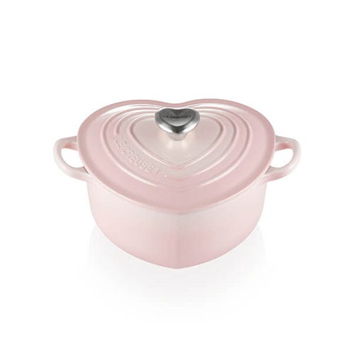 Cast Iron 20cm Heart Casserole - Shell Pink