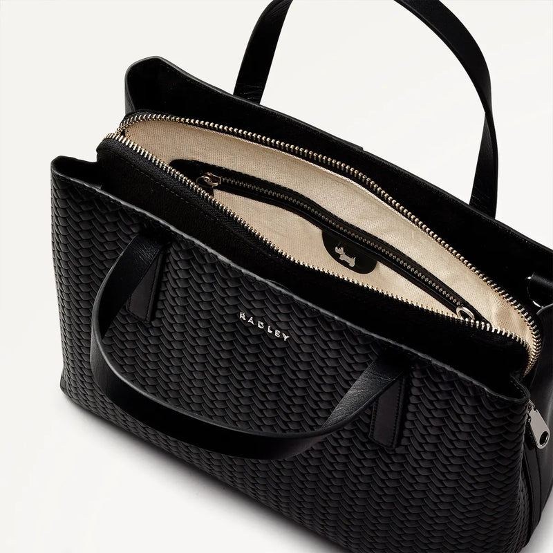 Dukes Place Weave Med Ziptop Grab - Black