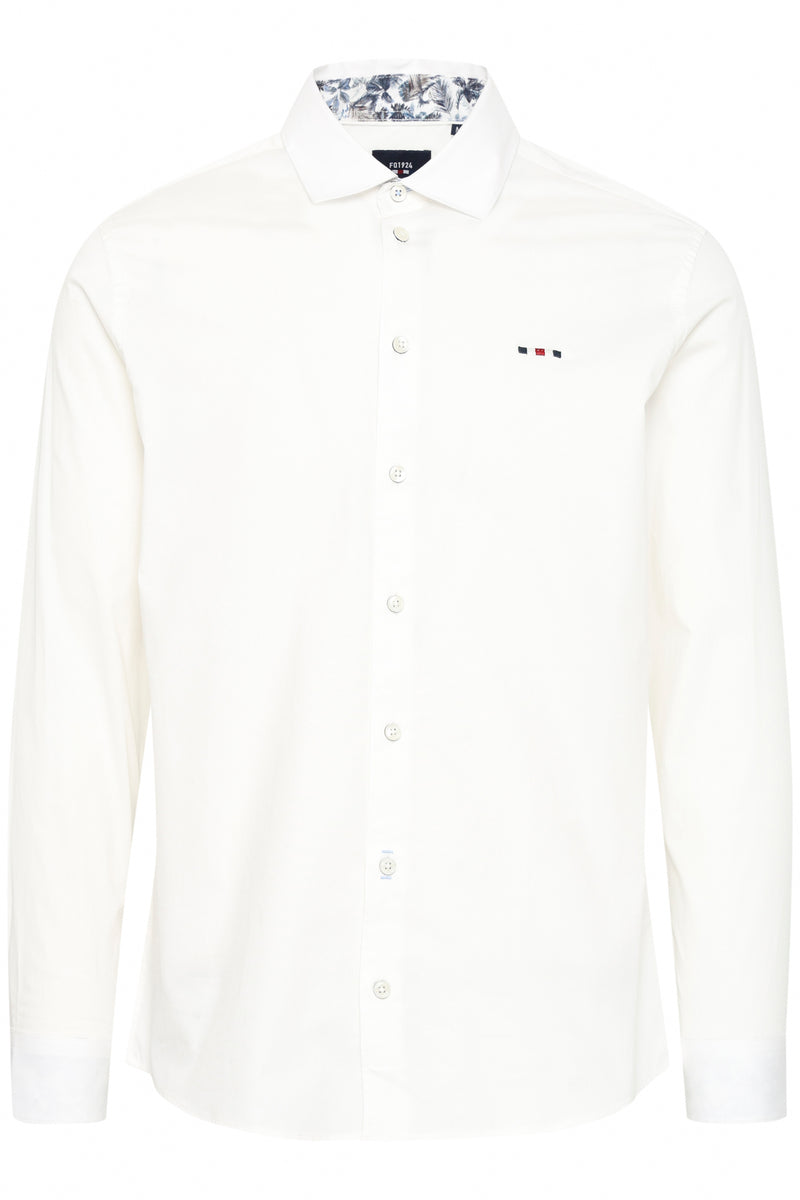 Sverre Stretch Long Sleeve Shirt - Snow White