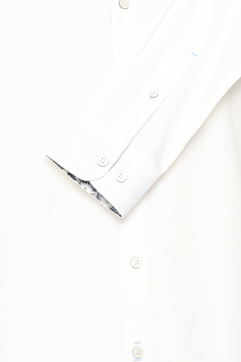 Sverre Stretch Long Sleeve Shirt - Snow White