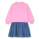 Bi-Material Dress - Pink
