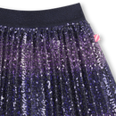 Pleated Sequins Skirt - Navy
