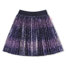 Pleated Sequins Skirt - Navy