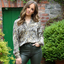 Lisa Blouse - Black/mustard