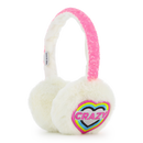 Heart Fake Fur Earmuffs - Ivory