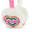 Heart Fake Fur Earmuffs - Ivory