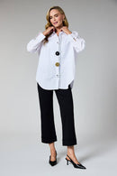Wide Leg Cuff Trouser - Choc