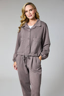 Button Short Jacket - Havana