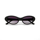 Lina Small Cat Eye Sunglasses - Black