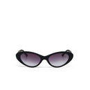 Lina Small Cat Eye Sunglasses - Black