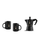 Moka Express 6-Cup & 2 Mugs Set - Black